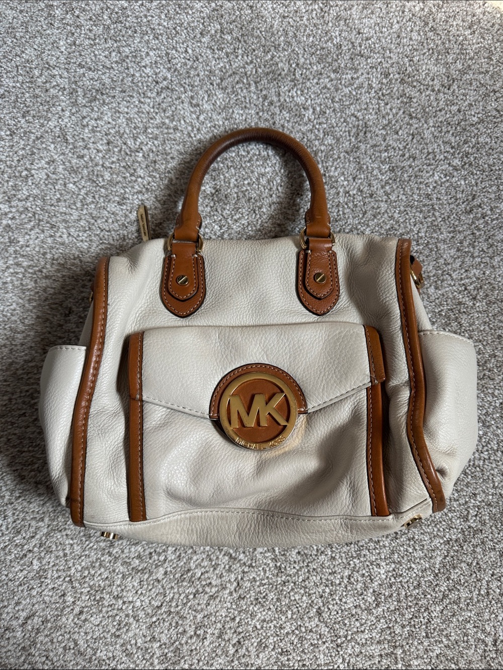 Michael Kors Cream Leather Bag